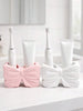 1/2pcs Bow Shaped Toothbrush Holder, Cute Bathroom Toothbrush Cup Storage Rack, Suitable For Bathroom Decor And Accessories, Vanity Storage, Room Decor, Home Decor, Also A Great Gift For Female Friends