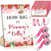 Roowest 54 Pcs Strawberry Baby Shower Games A Berry Sweet Is On The Way Measure Belly Bump Party Games Include How Big Is Mommy's Belly Sign 50 Guessing Cards 3 Measuring Tapes